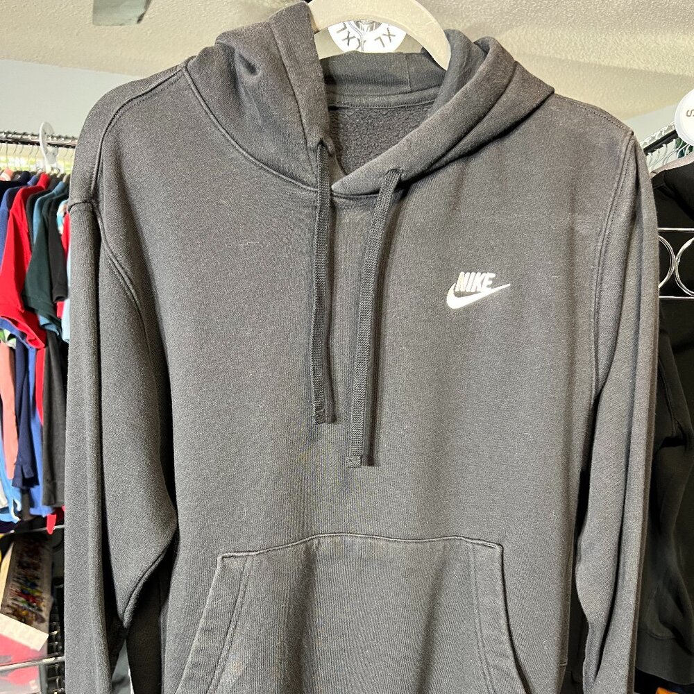 Nike Grey Hoodie with Logo and Kangaroo Pocket SZ XS